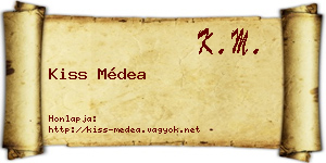 Kiss Médea névjegykártya